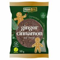 Ciasteczko świąteczne ginger cinnamon bezglutenowe, bez dodatku cukru 50g Frank&Oli