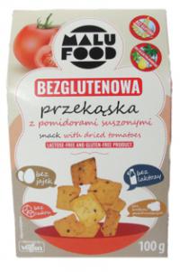 Przekąska (snaki) z suszonymi pomidorami bezglutenowe bez dodatku cukru 100g Malu Food